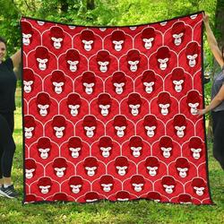 Gorilla Red Cl12100326Mdq Quilt Blanket and Home Decor