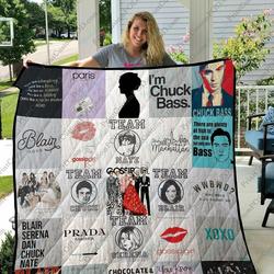 Gossip Girl T Shirt Quilt Blanket For Fans and Home Decor