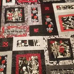 Gothic Skeleton Hur Quilt ch and Home Decor