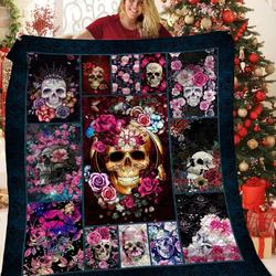 Gothic Skullcap NT2309029CL Quilt Blanket and Home Decor