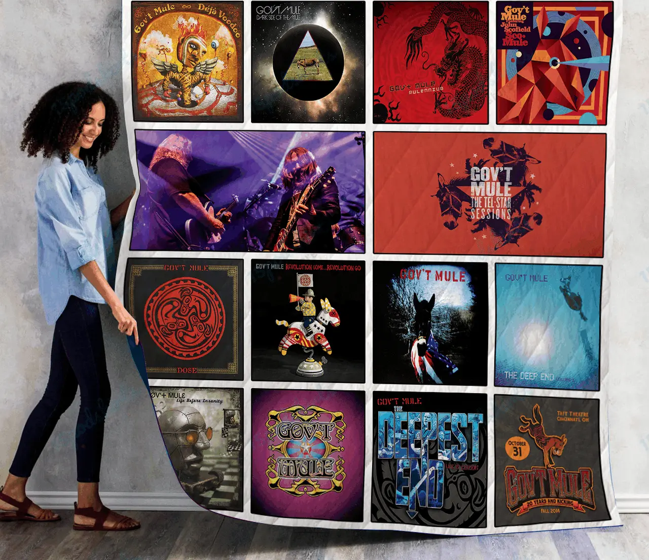 Gov T Mule Albums Quilt Blanket Ver14 and Home Decor