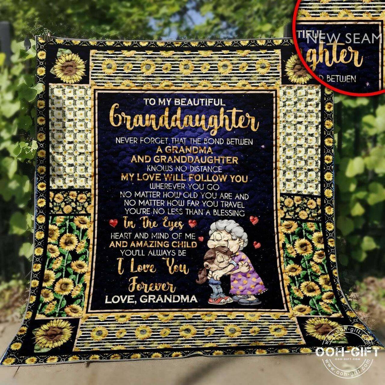 Granddaughter I Love You Forever DHCDHC LD2210 Quilt Blanket and Home Decor