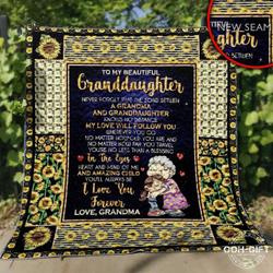 Granddaughter I Love You Forever DHCDHC LD2210 Quilt Blanket and Home Decor