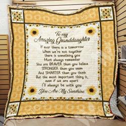 Granddaughter Sunflower Quilt Blanket Dhc0102584Td and Home Decor