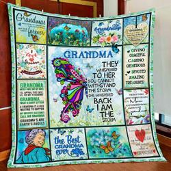 Grandma She Whispered Back I Am The Storm Quilt Blanket Mlh800 and Home Decor