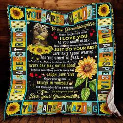 Grandma To Granddaughter Believe In Yourself Quilt Blanket ABC07112108 and Home Decor