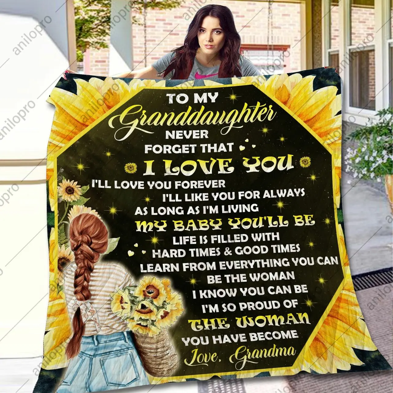 Grandma To Granddaughter Ill Love You Forever Quilt Blanket Dhc04012092Td and Home Decor