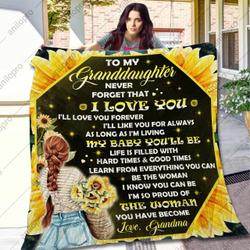 Grandma To Granddaughter Ill Love You Forever Quilt Blanket Dhc04012092Td and Home Decor