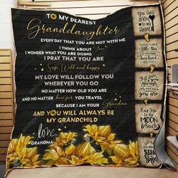 Grandma To Granddaughter Safe Quilt Blanket Dhc040120142Td and Home Decor
