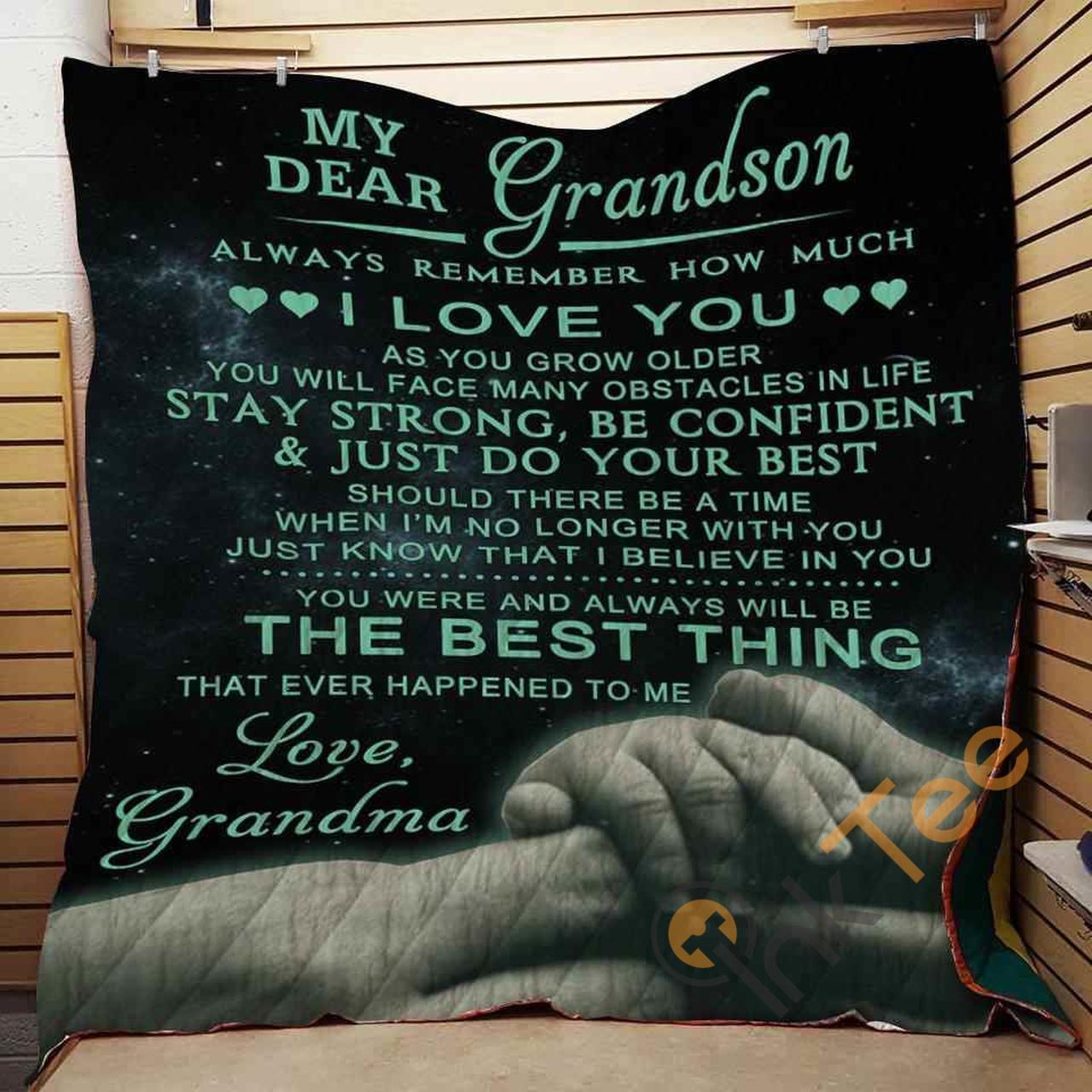 GRANDMA TO GRANDSON - ALWAYS REMEMBER Blanket TH0907 Quilt and Home Decor