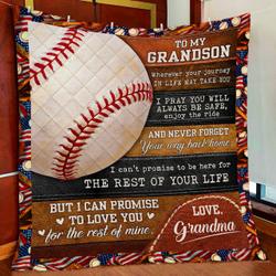 Grandma To Grandson I Can Promise To Love You For The Rest Of Mine Quilt Blanket and Home Decor