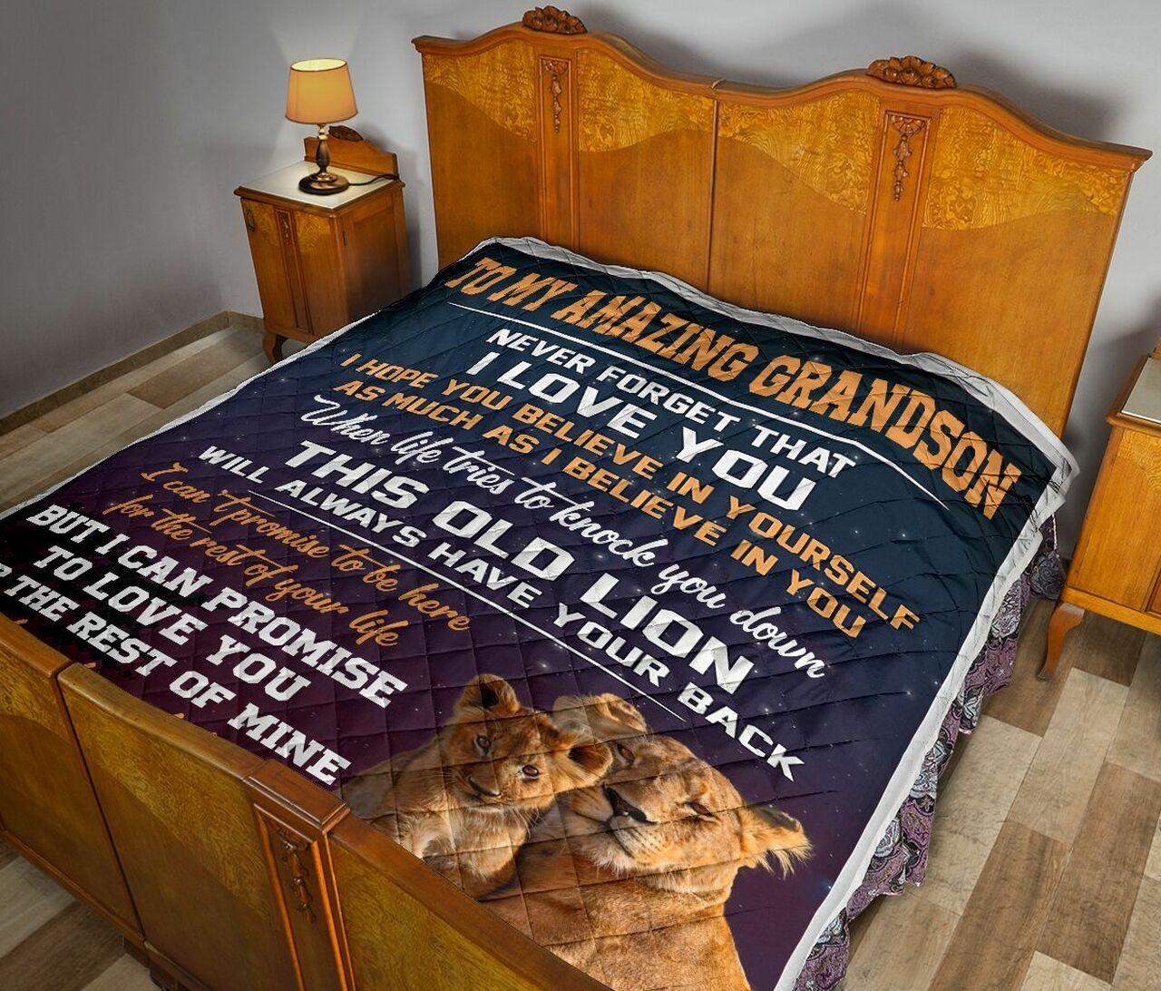 Grandma To Grandson Quilt Blanket Dhc02011657Dd and Home Decor
