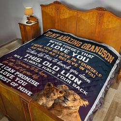 Grandma To Grandson Quilt Blanket Dhc02011657Dd and Home Decor