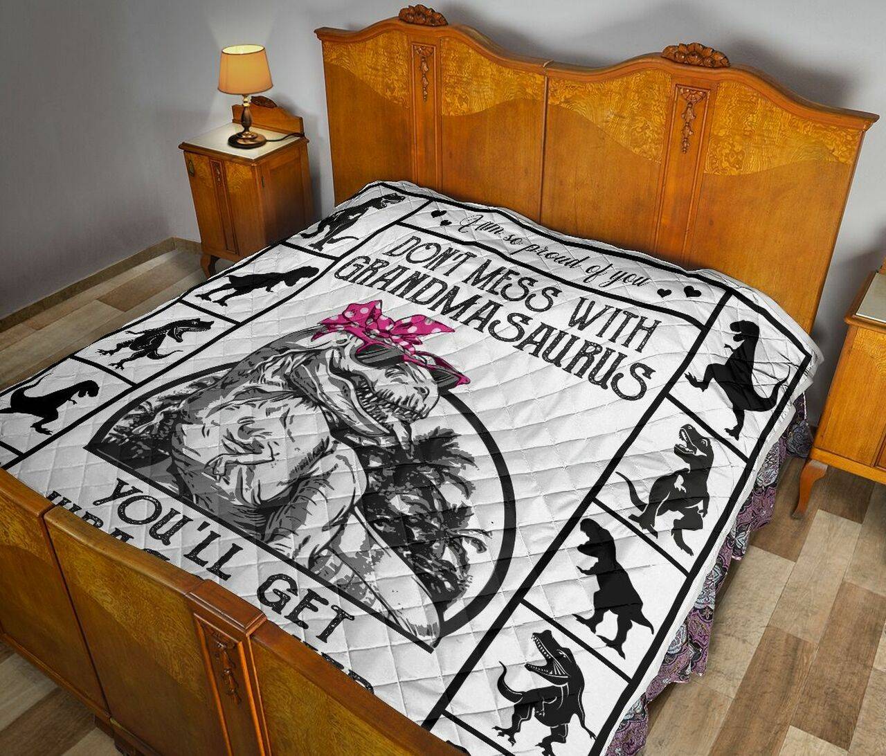 Grandmasaurus Quilt Blanket Dhc02011757Dd and Home Decor
