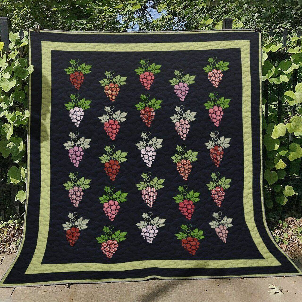 Grape Ht260612 Quilt Blanket and Home Decor