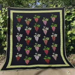 Grape Ht260612 Quilt Blanket and Home Decor