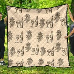 Grape Wine Cl12100335Mdq Quilt Blanket and Home Decor