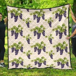Grape Wine Cl12100336Mdq Quilt Blanket and Home Decor