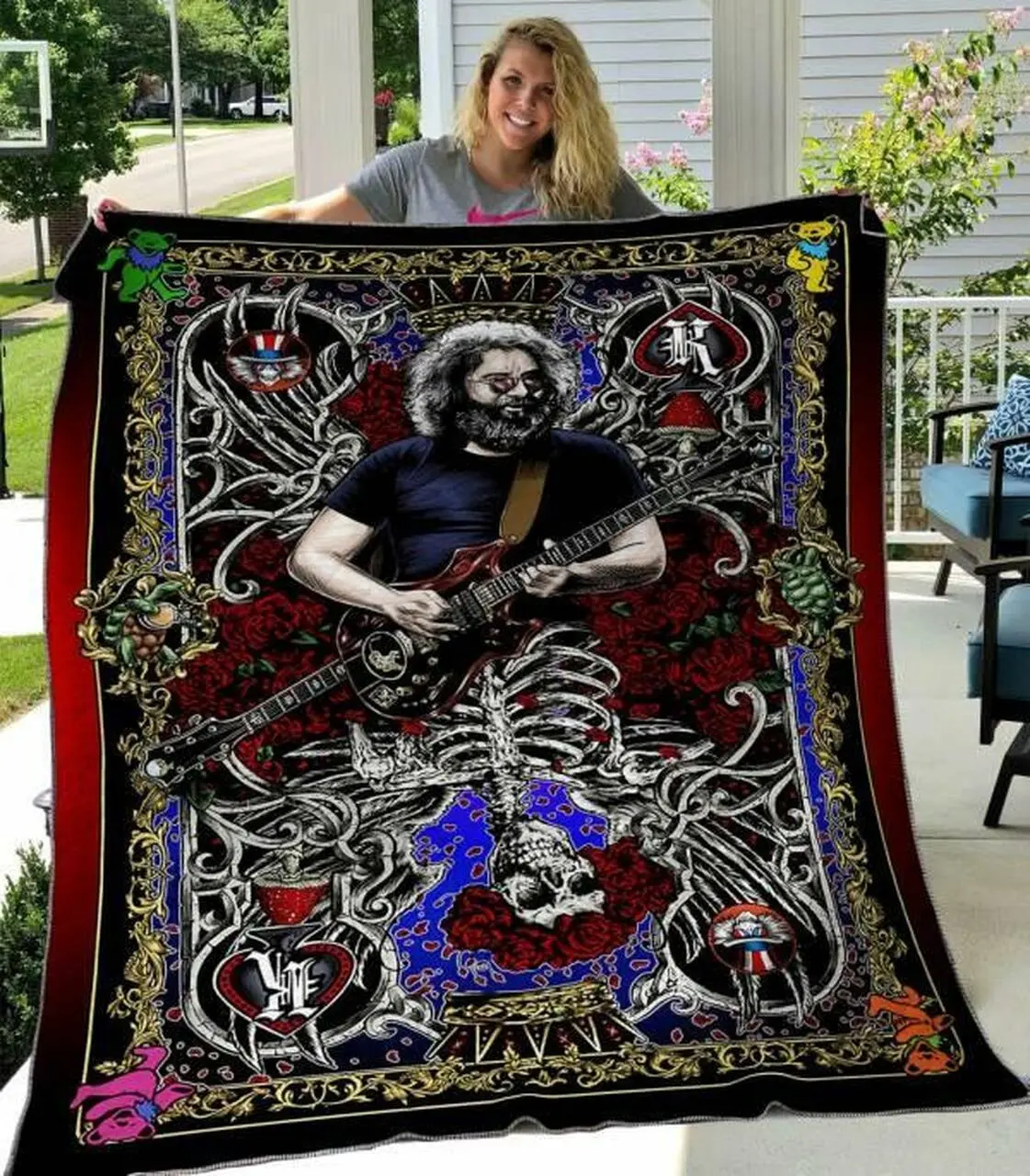 Grateful Dead Quilt Blanket Hvt250518 Quilt and Home Decor