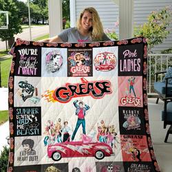 Grease Tshirt Quilt Blanket and Home Decor
