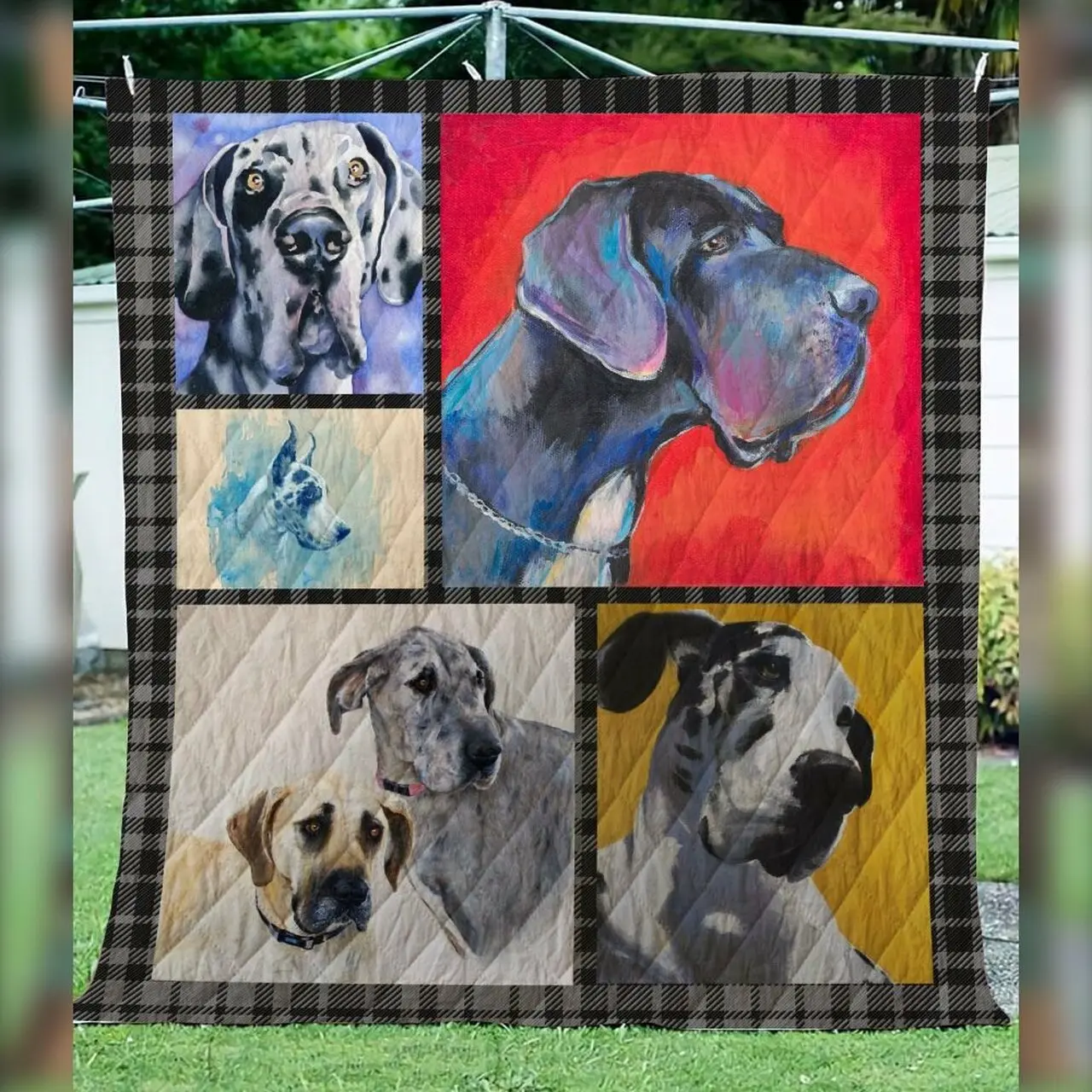Great Dane G Quilt Blanket Dhc170120790Td and Home Decor