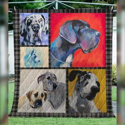 Great Dane G Quilt Blanket Dhc170120790Td and Home Decor