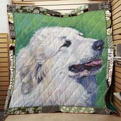 Great Pyrenees Quilt Blanket Lukeu0 Dhc0301899Dd and Home Decor