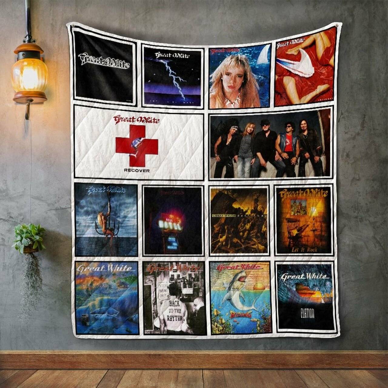 Great White Album Covers Quilt Blanket and Home Decor