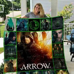 Green Arrow Quilt Blanket 01 and Home Decor