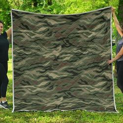 Green Camo Zebra Cl17100299Mdq Quilt Blanket and Home Decor