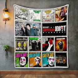 Green Day Album Covers Quilt Blanket and Home Decor