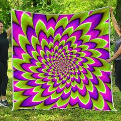 Green Expansion Moving Optical Illusion Cl17100302Mdq Quilt Blanket and Home Decor