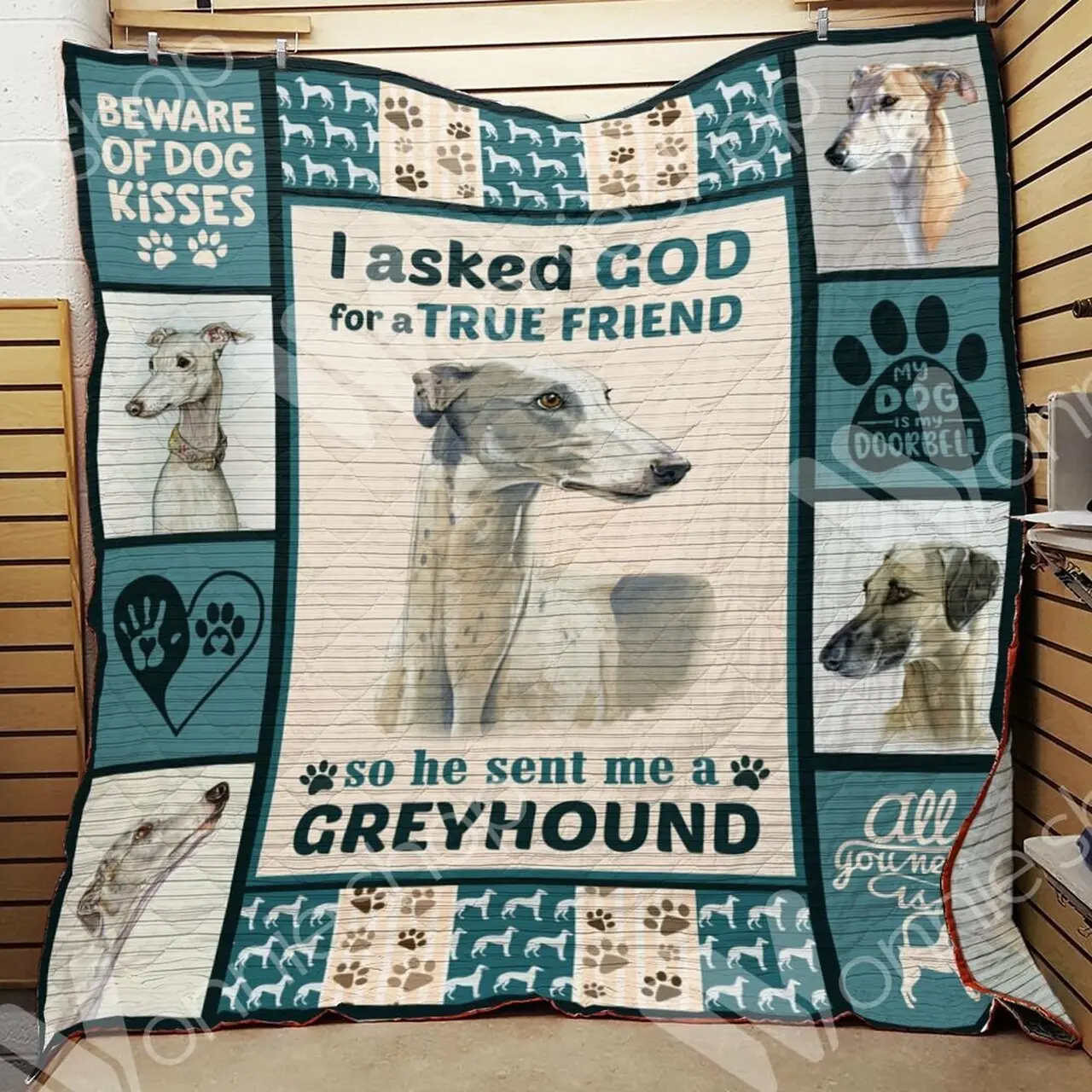 Greyhound Dog Blanket Lnt1012120 Quilt Blanket and Home Decor