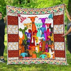 Greyhound Dog Blanket Quilt and Home Decor