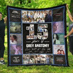 GreyS Anatomy 15 Years Anniversary Gift Idea Quilt and Home Decor