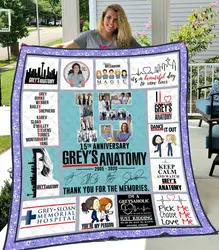 Greys Anatomy 15Th Anniversary H89  Quilt and Home Decor