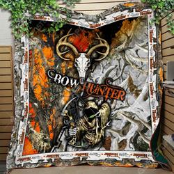 Grim Reaper Bow Hunter Camo Like Quilt Blanket and Home Decor