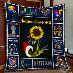 Grinch Hand Holding Autism Quilt Cc and Home Decor