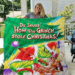 Grinch Quilt Blanket 01597 and Home Decor