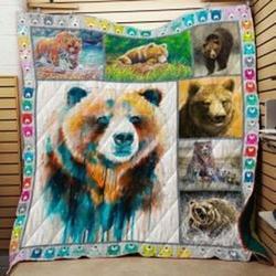 Grizzly Bear Quilt Blanket Lukbq1 Dhc0301962Dd and Home Decor