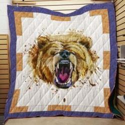 Grizzly Bear Quilt Blanket Lukhg0 Dhc0301619Dd and Home Decor
