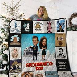 Groundhog Day Quilt Blanket 02278 and Home Decor