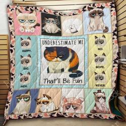 Grumpy Cat Cl2100213Mdq Quilt Blanket and Home Decor