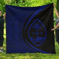 Guam Coat Of Arms Polynesian Premium Quilt  Circle Style  03 J2  Quilt and Home Decor