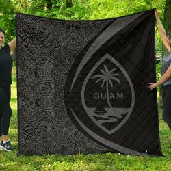 Guam Coat Of Arms Polynesian Premium Quilt  Circle Style  07 J2  Quilt and Home Decor