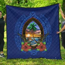 Guam Coat Of Arms Polynesian Quilt J2 Quilt  Quilt and Home Decor