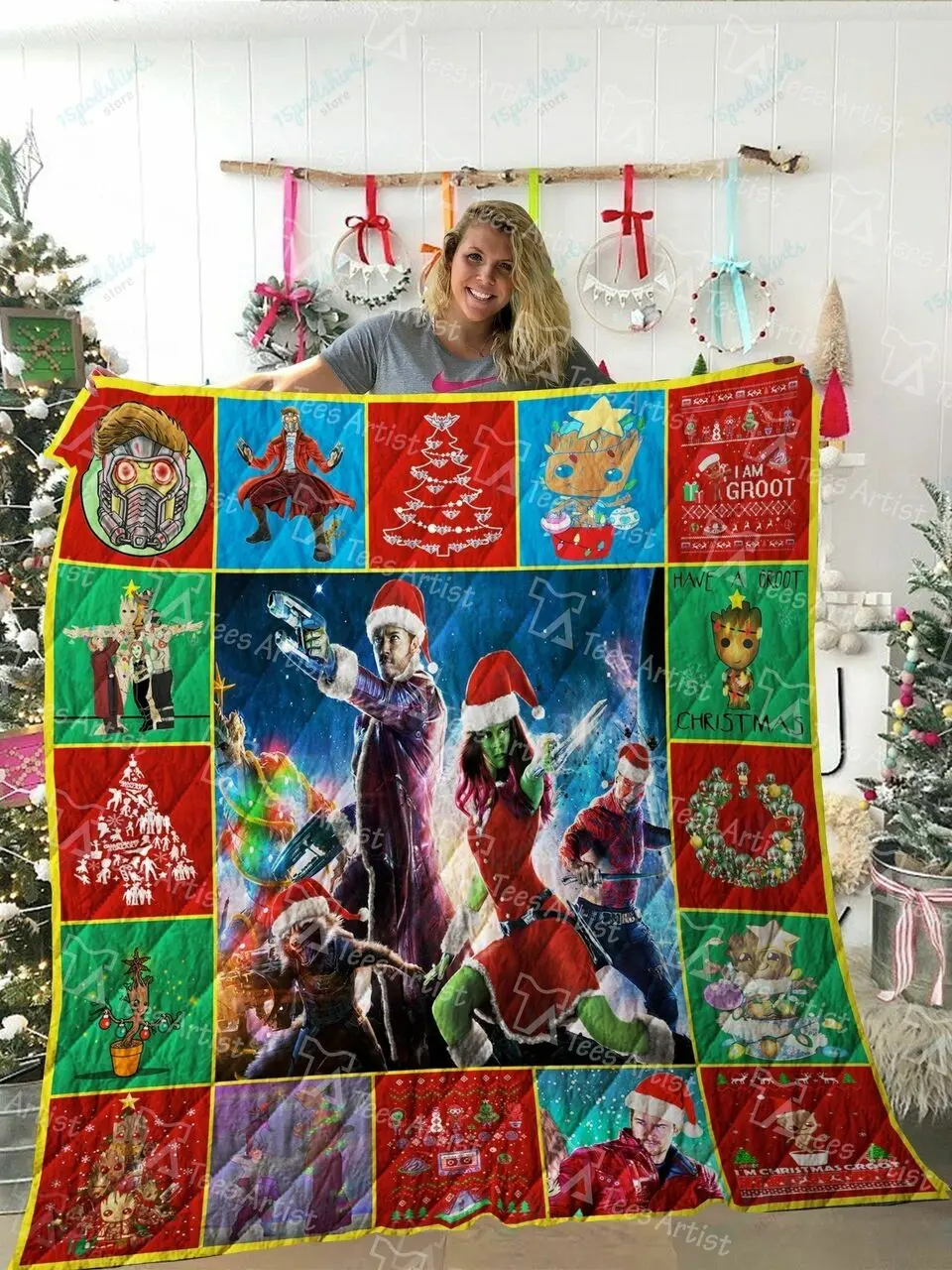 Guardians Of The Galaxy Quilt Blanket 02005 and Home Decor