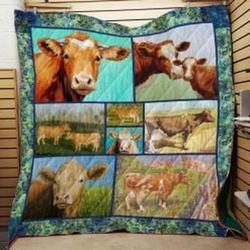 Guernsey Cattle Quilt Blanket Luk22E Dhc0301914Dd and Home Decor