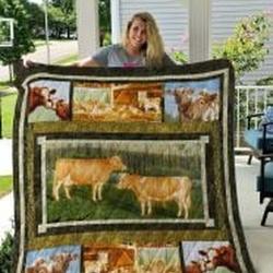 Guernsey Cattle Quilt Blanket Lukaag Dhc0301861Dd and Home Decor