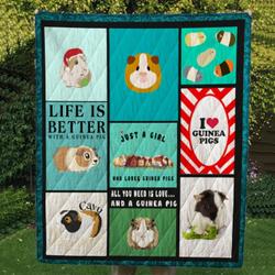 Guinea Pig Cl14100243Mdq Quilt Blanket and Home Decor